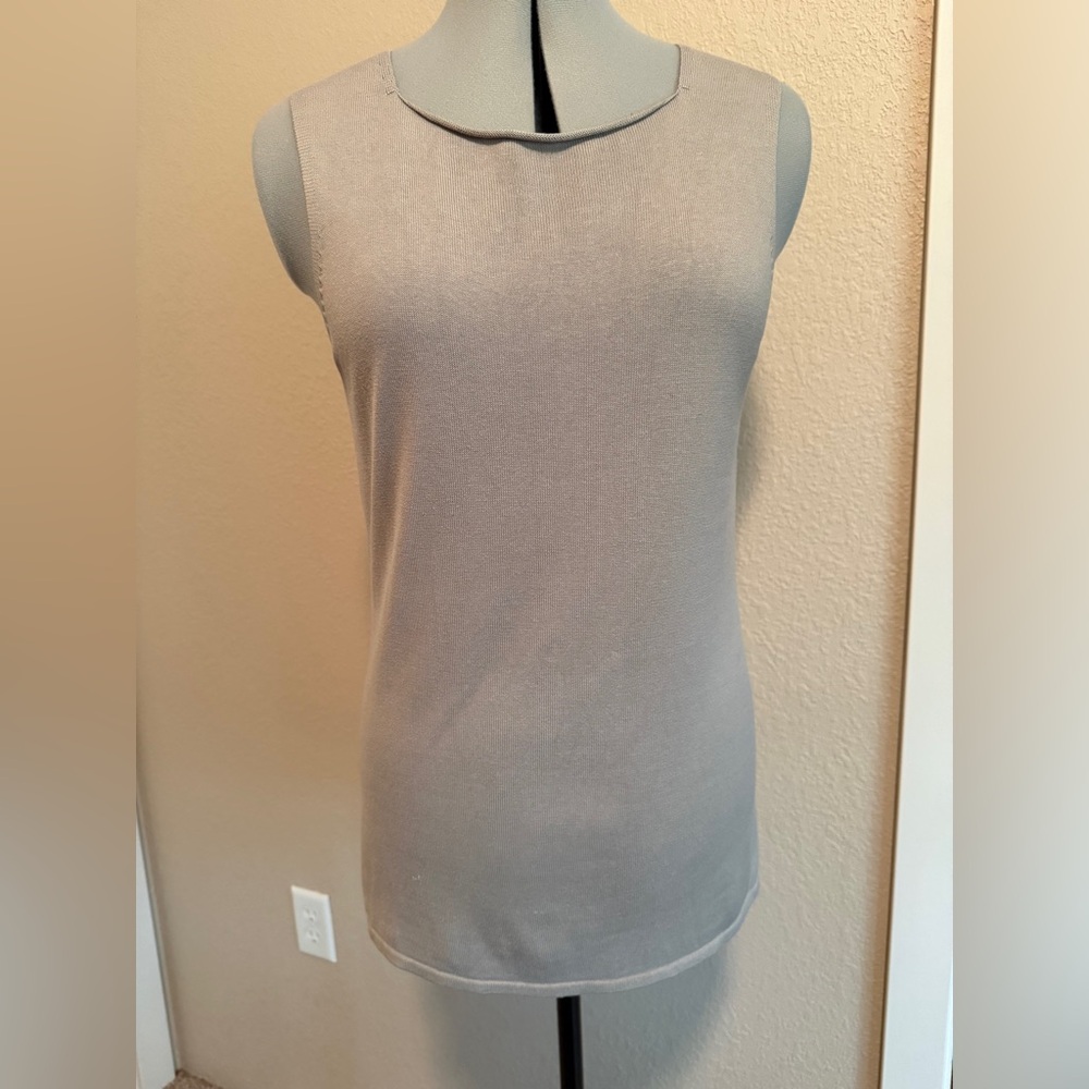 Knit Taupe Sleeveless Women's Top